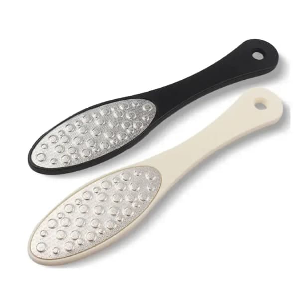 2 stk. (Sort+beige) Pedikyr i rustfrit stål til dobbelt død hud