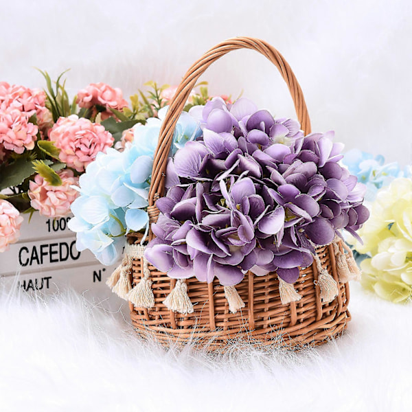 Håndlaget Vevd Rattan Blomsterpikekurv for Bryllup