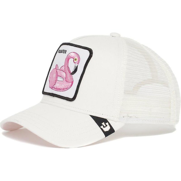 Cap Solskydd Mesh Broderad Trucker Hat Flamingo