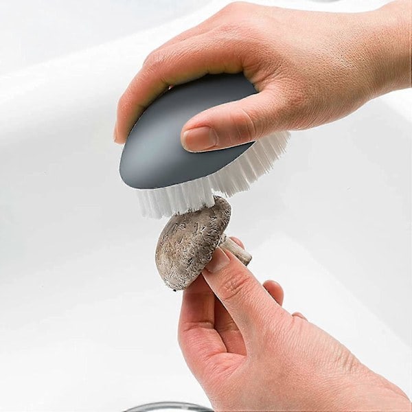 2-pack Grönsaksborste, Halkfritt Grepp Potatisskrubb Grönsaksborste med Flexibla och Styva Borst, Grönsaksborste Skrubb för Mat, Majssilke och Ca