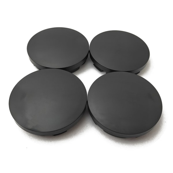 4 st/set Svart/Silver 56mm Bilhjul Navkapslar för Fälgar ABS Kåpor Bil Universal Svart Silver