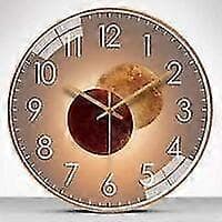 30 cm Modern Tyst Väggklocka Pendeldesign för Sovrum Kök Vardagsrum Digital Roséguldinredning