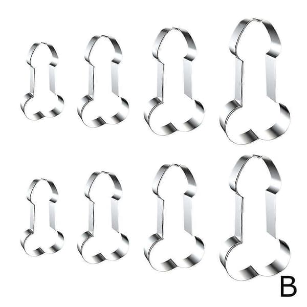 Jinjia Hardware Rustfrit Stål Kageform Sjov Valentinsdag Polterabend Kageform Cookie Cutter B/8pcs
