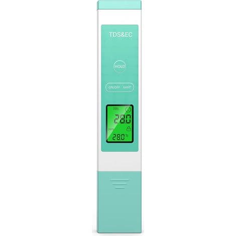 Forever Speed 4-i-1 Pool pH-tester, Elektronisk pH-meter pH/TDS/EC/Temperatur [Emoji-påmindelse] TDS-meter EC-meter til .