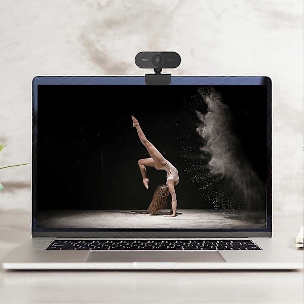 Fuld HD Webcam 1080P med Mikrofon Møde Webcam Autofokus 360 Graders Driverfri til Videooptagelse Stationær Computer