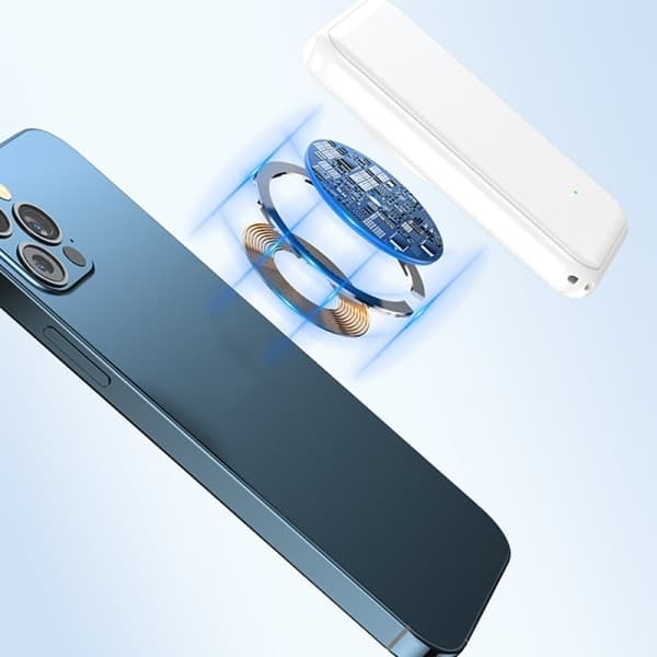 CDQ Mag-Safe Trådløs Magnetisk Powerbank Sort