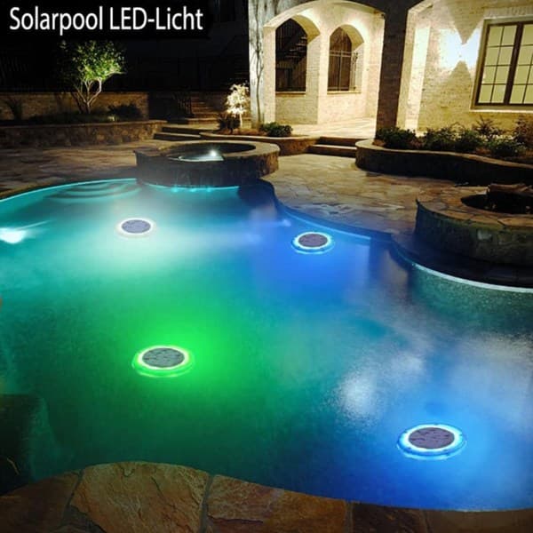 Flydende solcellepoollampe, solcellelampe til swimmingpool