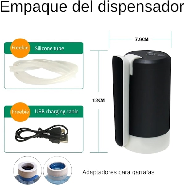USB-laddningsbar vattenflaskdispenser - Kran för vattenkokare - Vattenpump - Elektrisk vattenpump