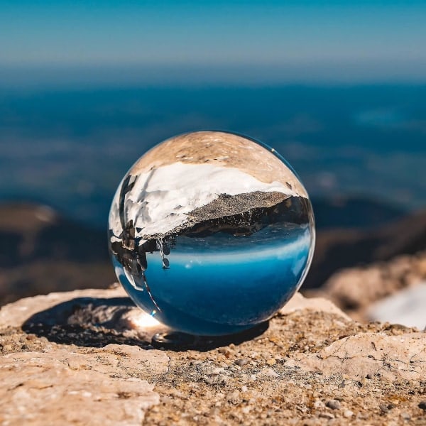 Fotografi Kristallkula Klar lins Kula Glaskula Meditationsboll för fotografi, spådom, konstdekoration 80 mm