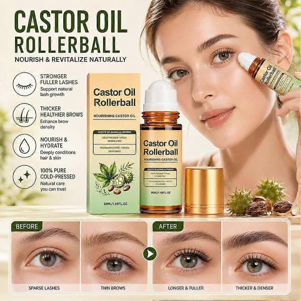 Luomu risiiniöljy roll-on eteerinen öljy