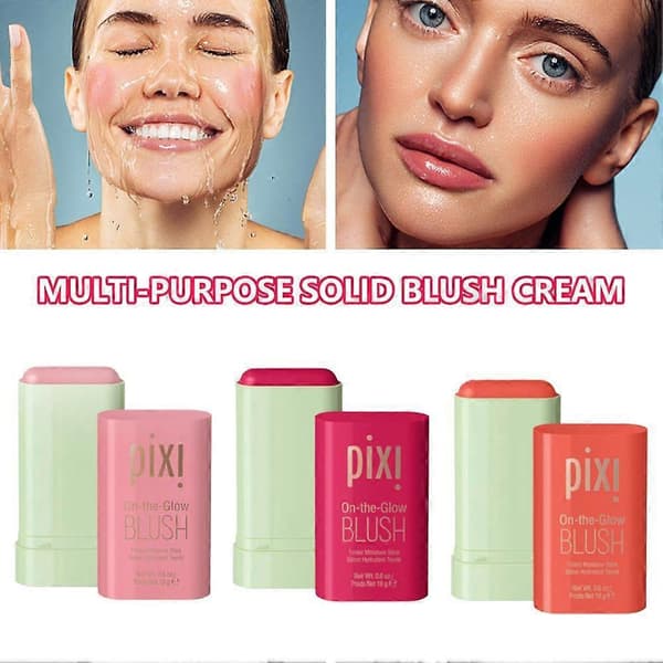 Cujmh Pixi Blush Stick Multi Anvendelse Creme Blush og Læbefarve Langtidsholdbar Makeup 3