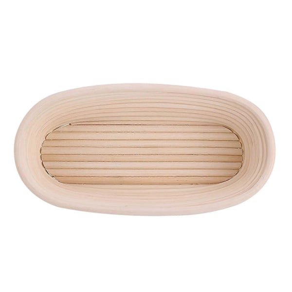 Håndlavet Ubleget Naturlig Rattan Hævekurv Dej Brødbagesæt, 27,5x14x8cm