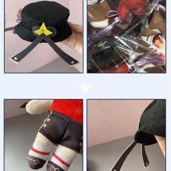 Hu Tao Genshin Impact Plyschleksak, Hu Tao Anime Figur Plyschdocka