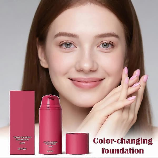 SmooColor Farveskiftende Foundation - Hudtone-tilpassende Flydende Foundation til Kvinder - 30ml