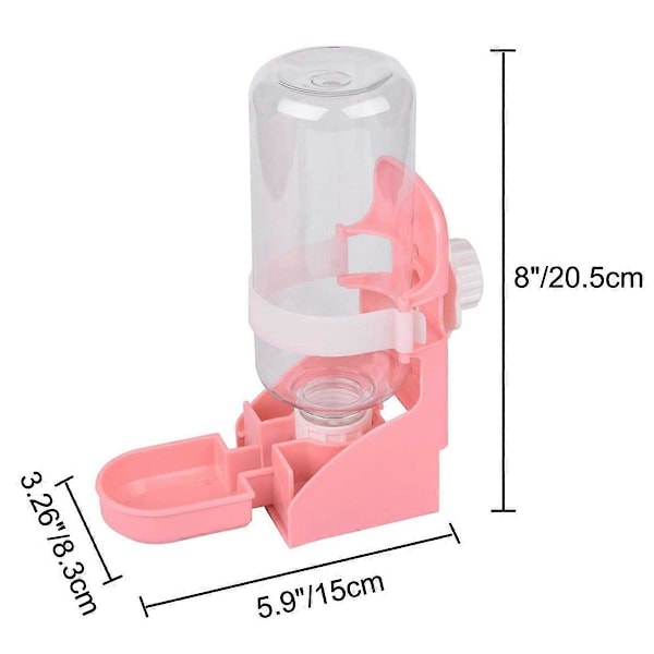 500ml Kaninbur Hengende Vanndispenser Automatisk Liten Dyr Vanndispenser for Kanin Chinchilla Piggsvin Ilder Hamster