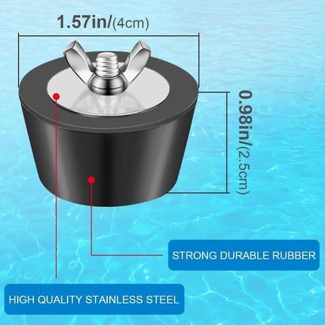 Poolvinterpluggar, 2 st poolpluggar, 1,25-1,5 tum / 32-38 mm vinterplugg, underhållsbeslag för poolrör under vintern.