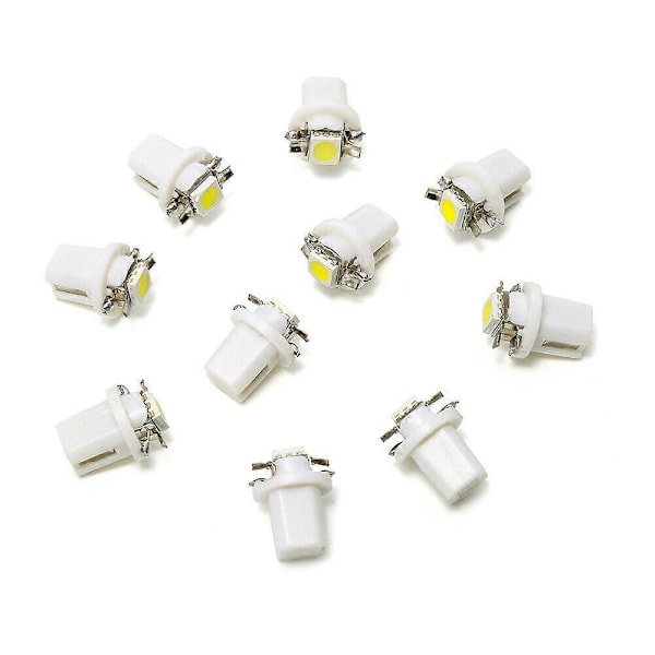 10st 5 Färger T5 Bil LED Instrumentbräda Indikatorlampa B8.5D 5050 1SMD Instrumentbräda Mätare Instrument T5 Glödlampa Universella Biltillbehör