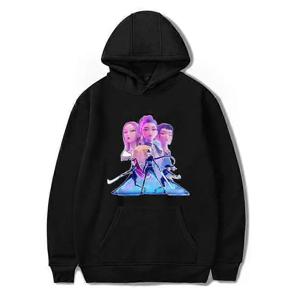 KPop Demon Hunters Hettegenser Pullover Hettegenser Topp for Menn Kvinner A25 A S