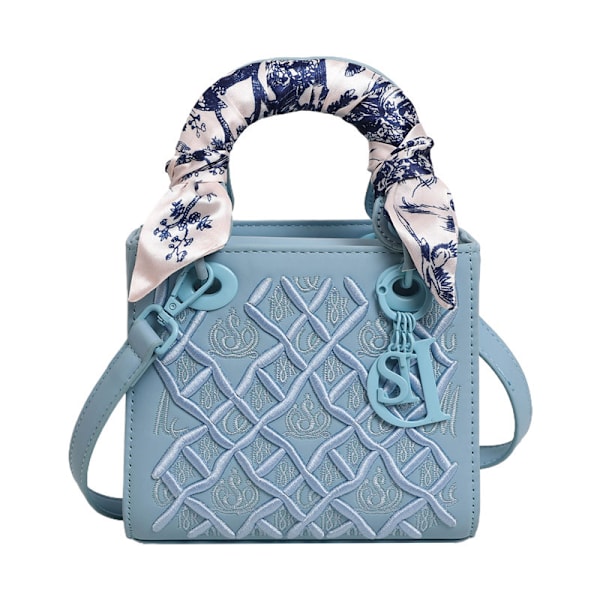 Kraftig broderi diamant Princess Diana väska exklusiv crossbody-väska mångsidig mode silkescarf axelväska damväska 4