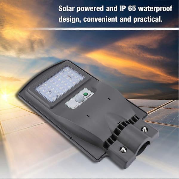 20W 30LED Solcellegatelys Hage Terrasse Kroppssensorlampe Vanntett