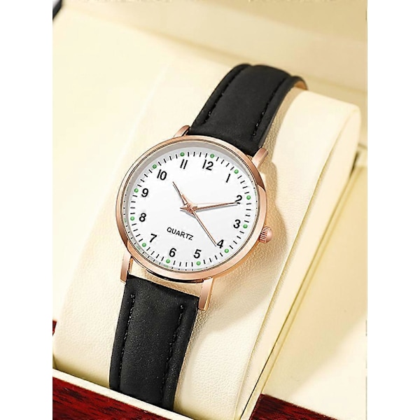 Damklockor Kvarts Analog Armbandsur Casual Läder Brittisk