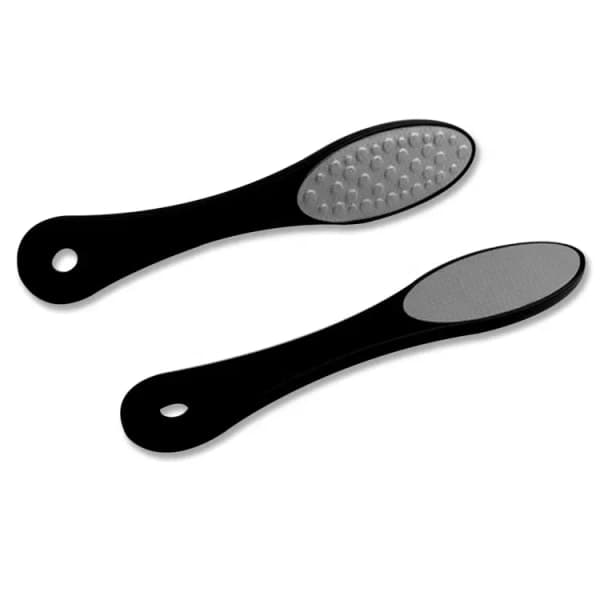 2 stk. (Sort+beige) Pedikyr i rustfrit stål til dobbelt død hud