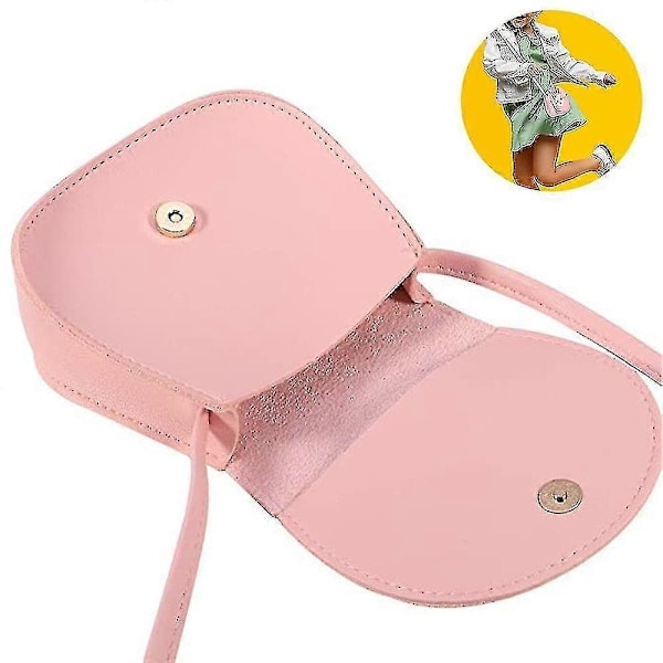 Axelväska för flickor, Crossbody-väska, Söt Kanin PU Läder Handväska