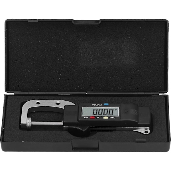 0-25 mm/0-1 tomme Digital Mikrometer Elektronisk Tykkelsesmåler Udvendig Måler Lineal Industriel Kvalitet 0,01 mm Måleværktøj