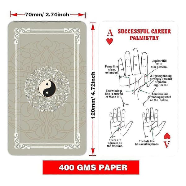Håndlæsning Fortune Telling Spillekort Unik Oracle Deck til Selvopdagelse til Spil