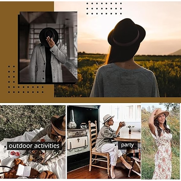 Bredskygget Fedora - Panama Hat i Uldfilt