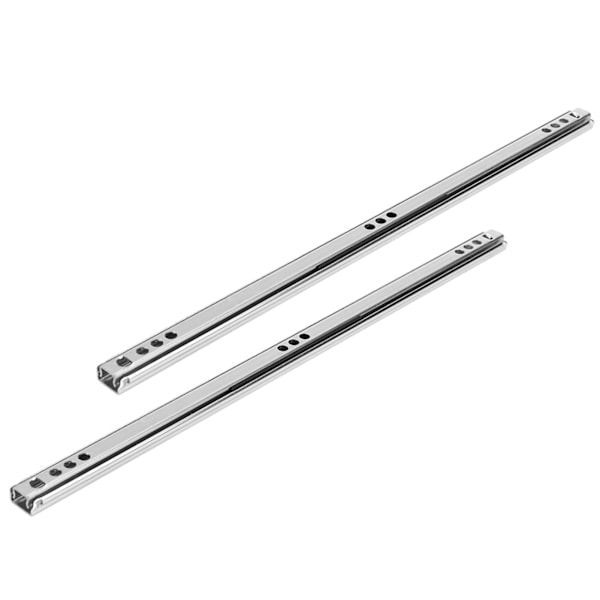 2 stk/sett 342x17mm kaldvalset stål skuffeskinne kulelager glide for skap sidebord
