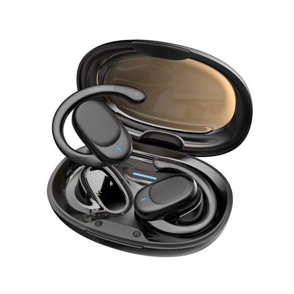 Nytt trådlöst Bluetooth-headset för utomhussporter, icke-in-ear, luftledning, OWS roterbart stereoheadset white
