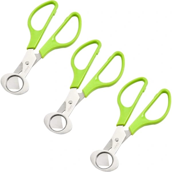 3-pack vakteläggssaxar / köksredskap (grön)