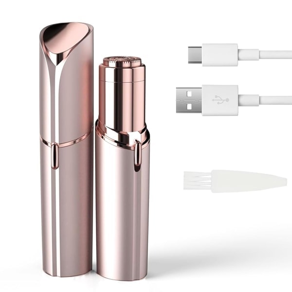 Ansigtsbehåring fjernelse til kvinder, smertefri hårfjerningsenhed, bærbar ansigtsbehåring fjerner til ansigtet med USB-opladning