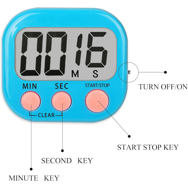 Klassrumstimer för barn och lärare, 2-pack digitala timers, blå+grön