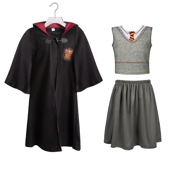 3-14 år barn tenåringer gutter jenter Harry Potter Hermione Granger Gryffindor Cosplay Uniform Kostymer Antrekk Sett Gaver 8-10 Years Girl