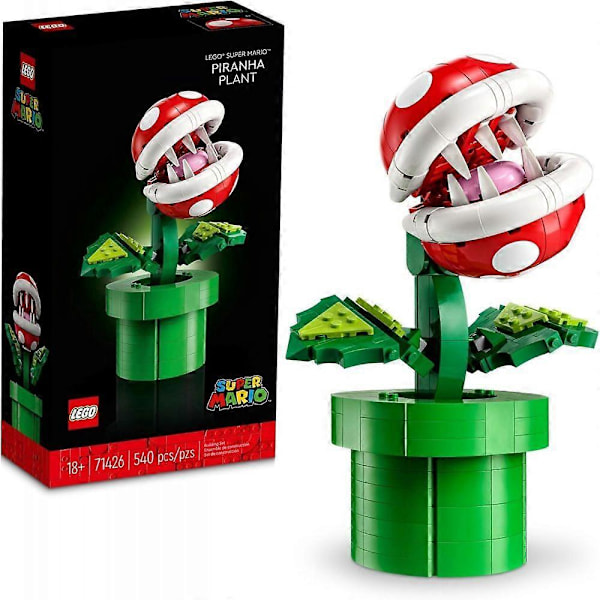 Super Mario Piranha Plant, Bygg och visa Super Mario Brothers Samlarobjekt för vuxna och tonåringar, autentiskt detaljerad ställbar figur, födelsedagspresent