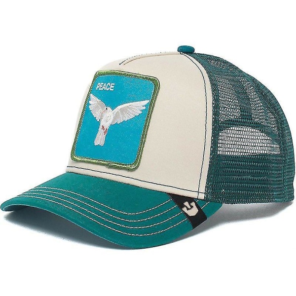 Utförsäljning Djur Baseball Cap Solskydd Mesh Broderad Trucker Hat Peace Dove