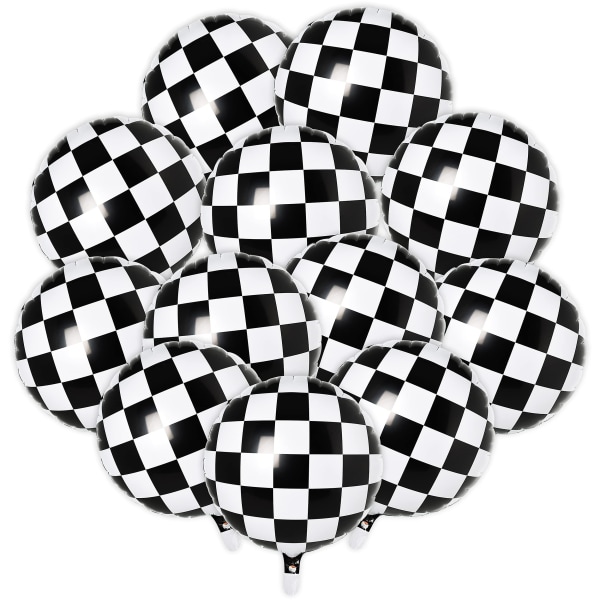 10 kpl 18 tuuman kilpa-auton ilmapallo shakkilauta Mylar Foil Helium