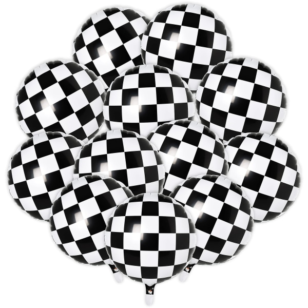 10 st 18 tums racingbilsballong schackbräde Mylar Folie Helium