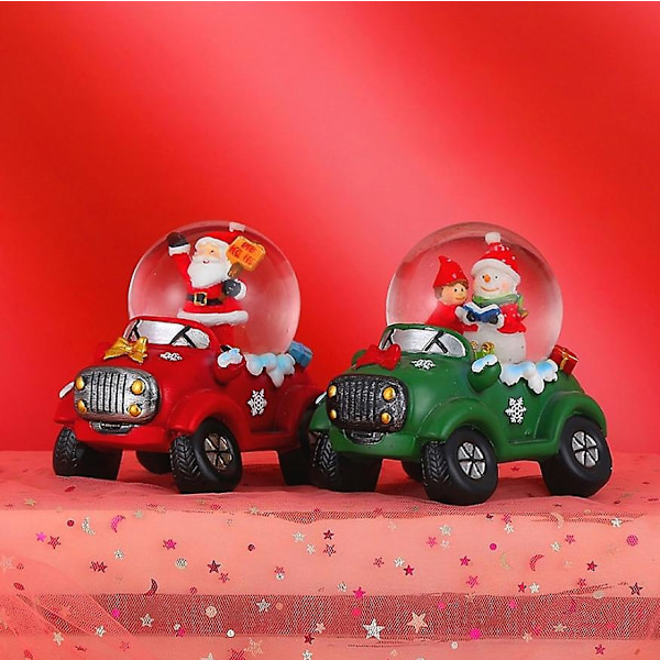Pxcl Jul Kristallkula Lysande Vattenpolo Färgglatt Glitter Snö Glaskula Julklapps Ornament Red