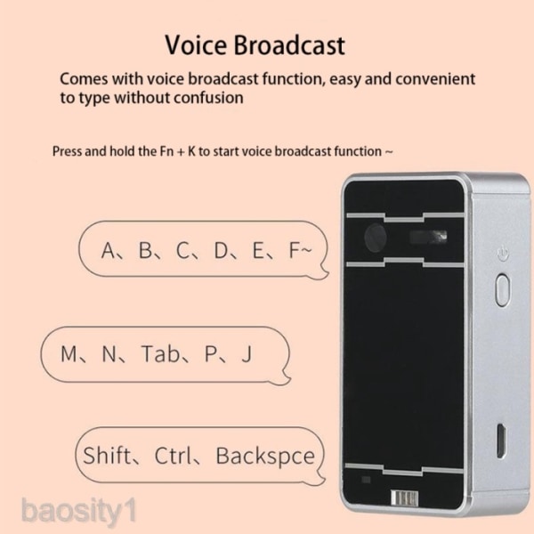 Bluetooth trådløs projektor tastatur