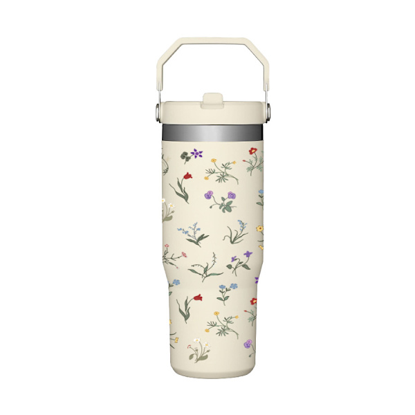 Kreativt tryck bärbar bilmugg jätte 312 rostfritt stål termosmugg bil ismugg Small plants