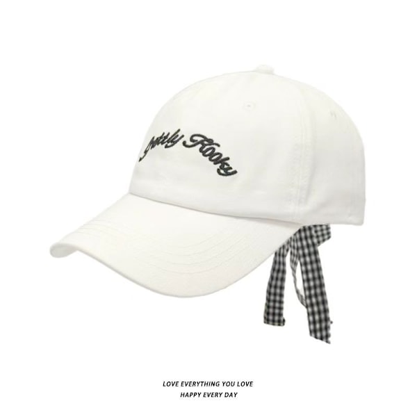 ins Amerikansk hat dame forår og sommer blød top baseball kasket herre koreansk version af mode brev broderet duckbill kasket white