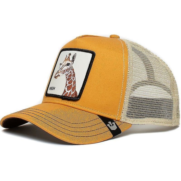 Clearance Sale Animal Baseball Cap Sun Protection Mesh Embroidered Trucker Hat Giraffe