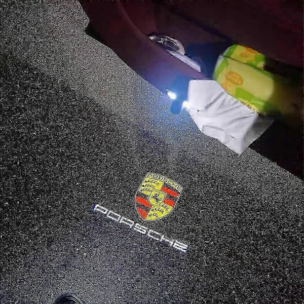 Til Porsche Cayman Boxster Cayenne Macan 991 718 Led Logo Projektor Hd