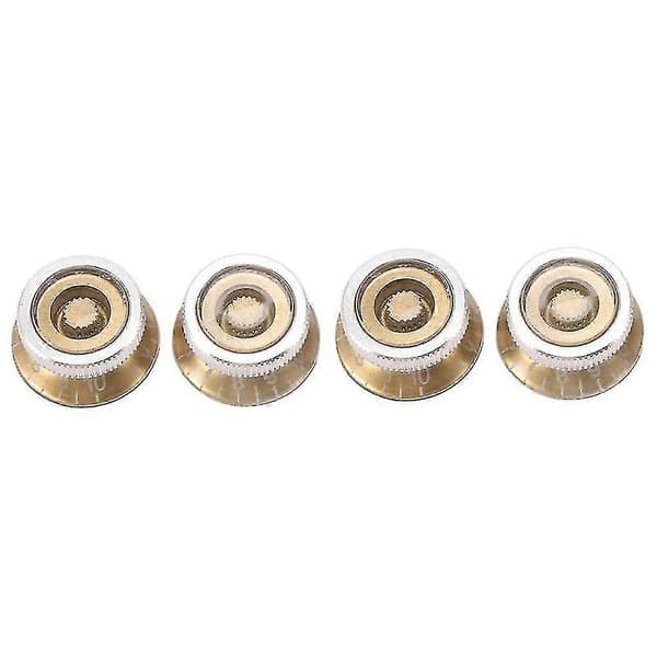 4 stk. Guitar Tone og Volume Speed Control Knapper Top Hat Til Lp, guld