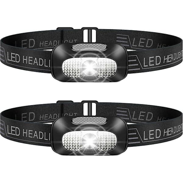LED-hodelykt, 2 stk lette USB-oppladbare hodelykter, kraftige