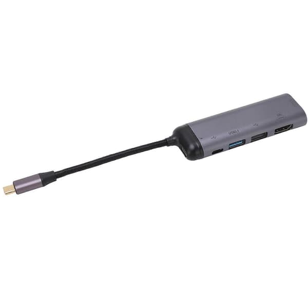 1-pack Typ C Dockningsstation för bärbar dator USB C VGA Hub USB 3.1 USB 2.0 Typ C PD100