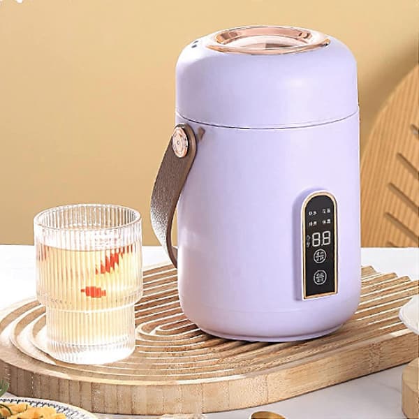 900ml Mini Elektrisk Kokare Multifunktionell och Effektiv Matlagning Soppa och Gröt